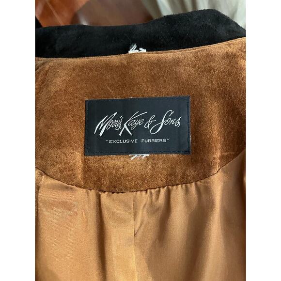 morris kaye and sons, Brown Leather Suede Coat, M - Picture 7 of 7